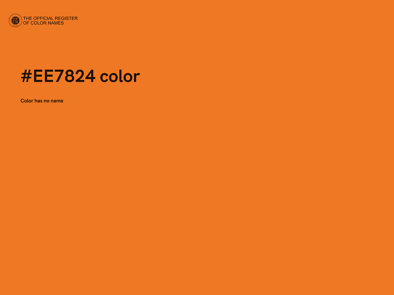 #EE7824 color image