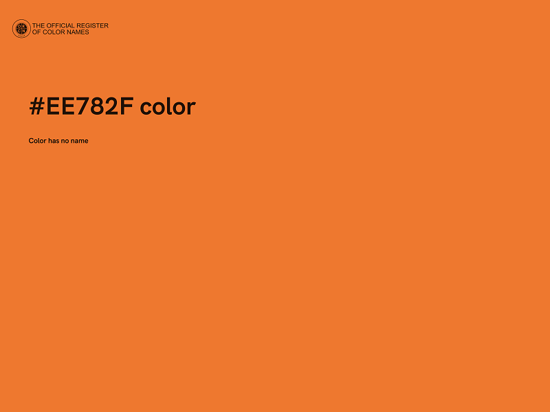 #EE782F color image