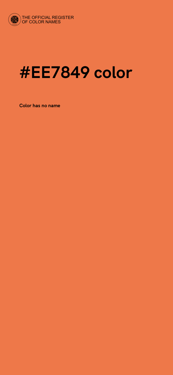 #EE7849 color image