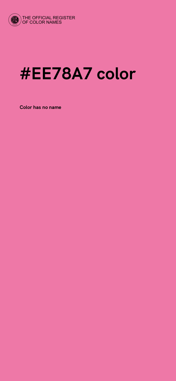 #EE78A7 color image