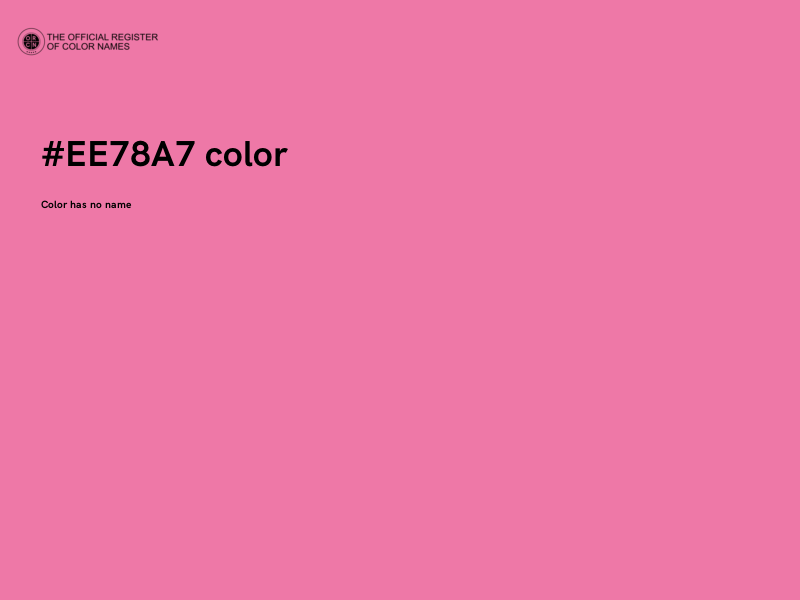 #EE78A7 color image