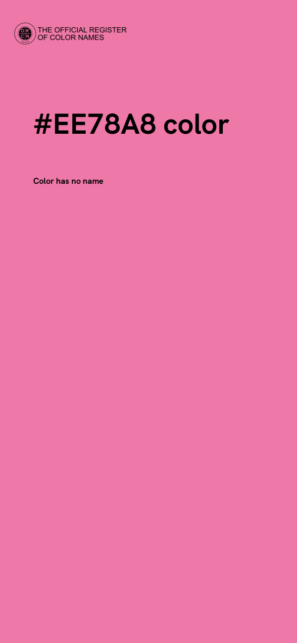 #EE78A8 color image