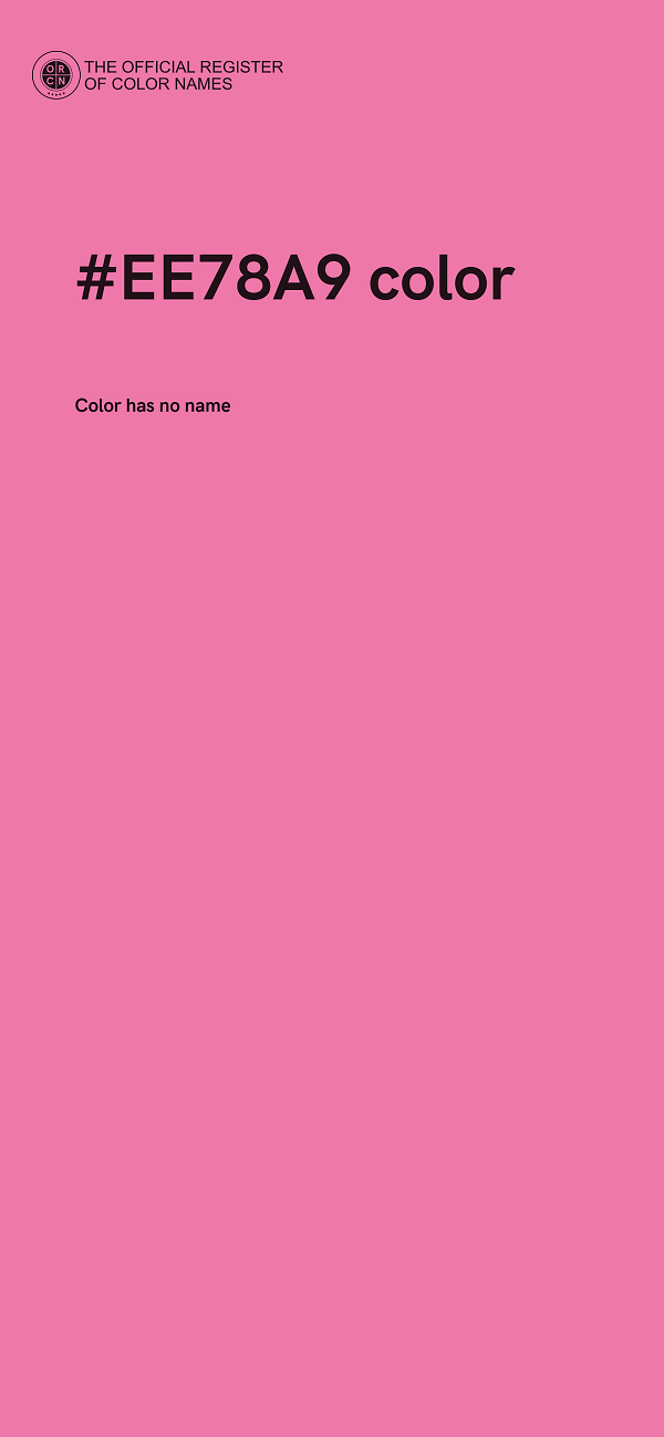 #EE78A9 color image