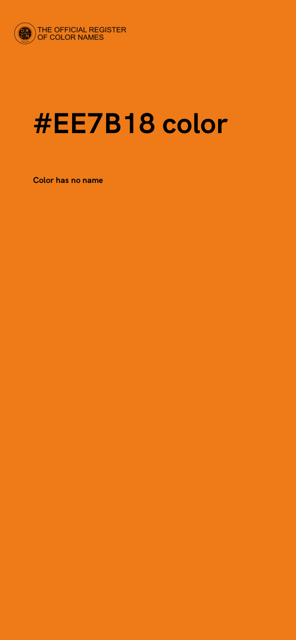 #EE7B18 color image