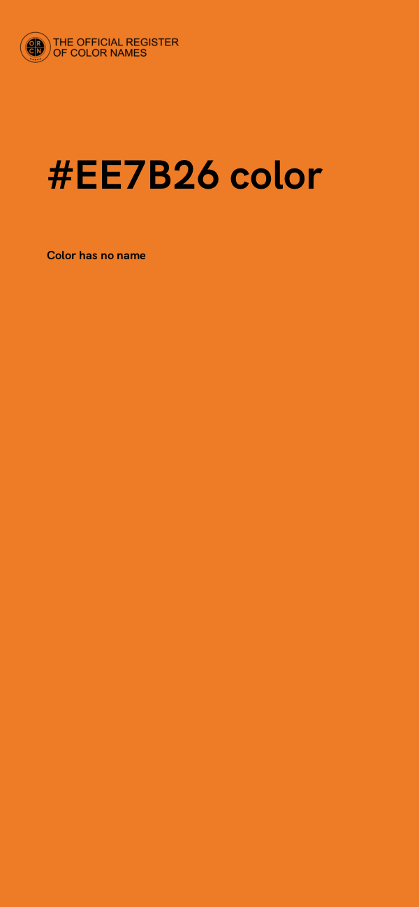 #EE7B26 color image