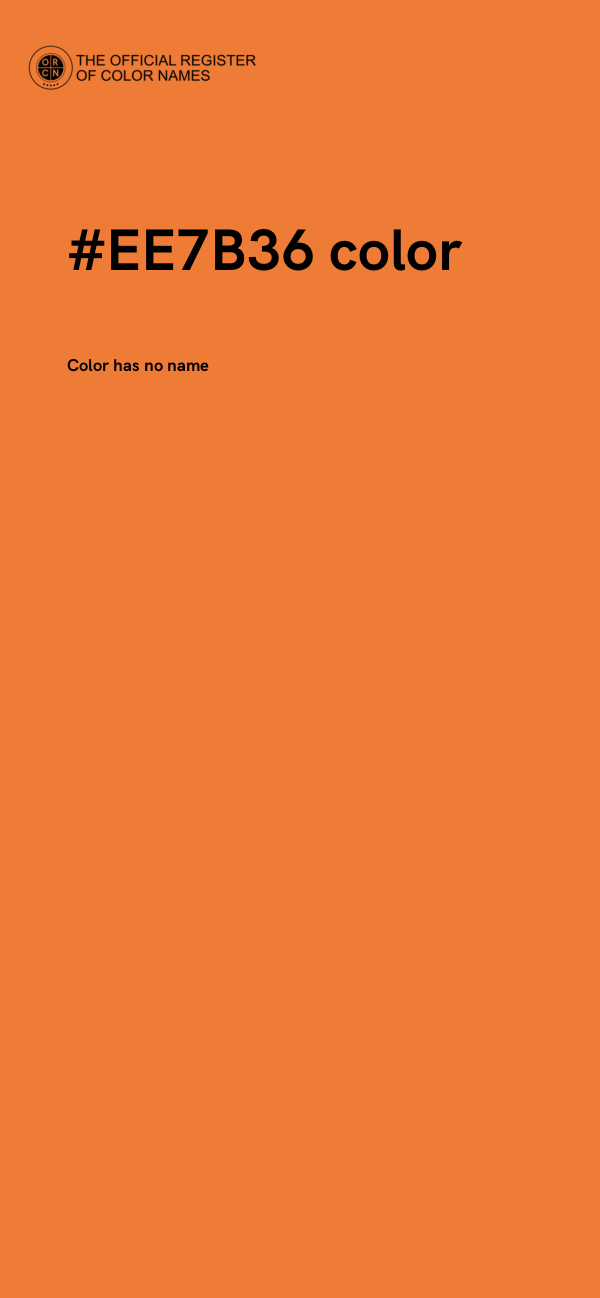 #EE7B36 color image