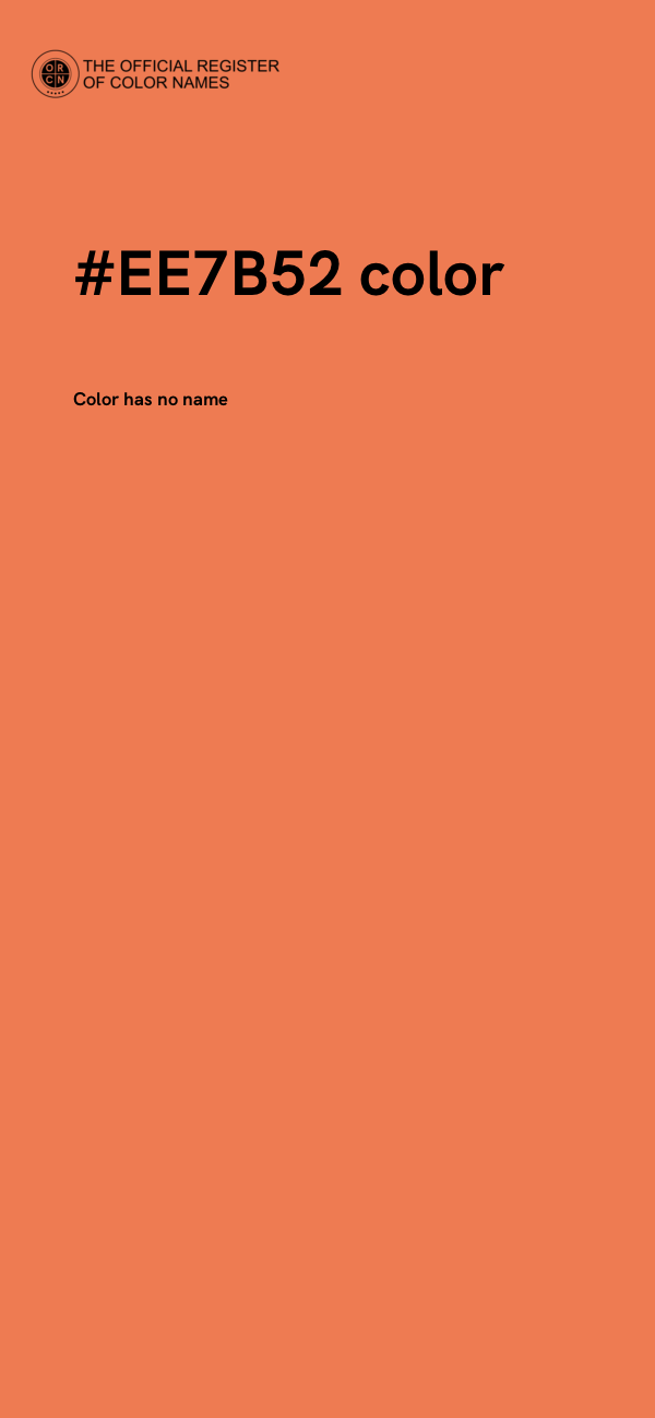 #EE7B52 color image