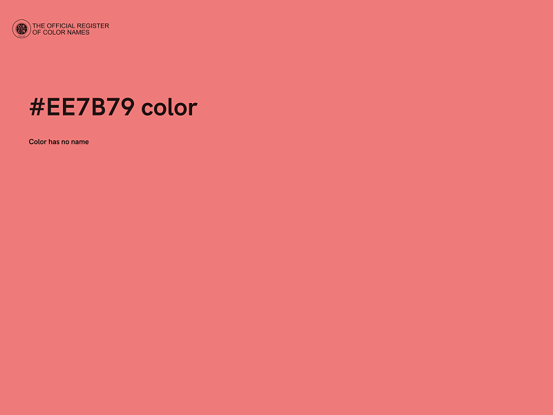 #EE7B79 color image