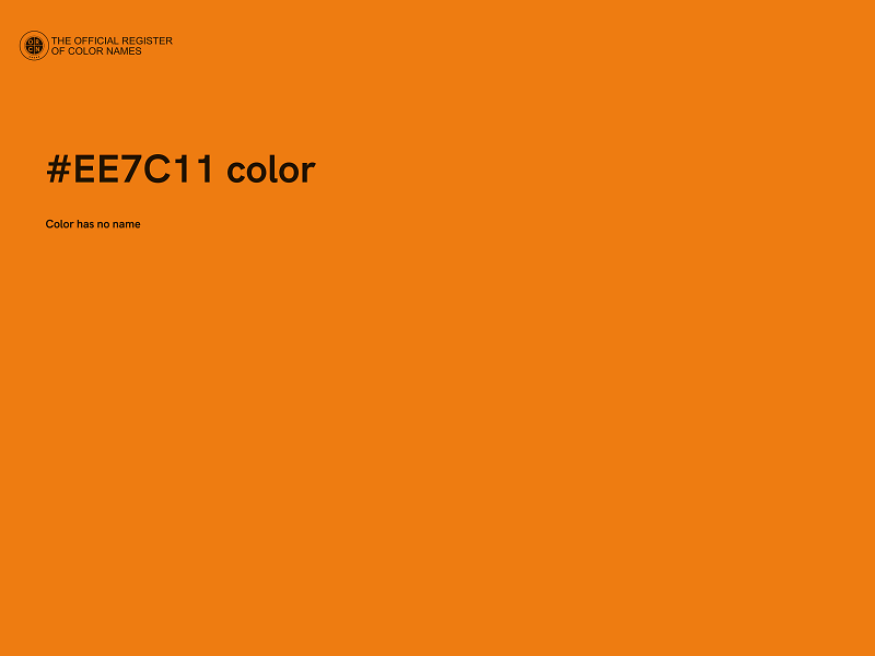 #EE7C11 color image