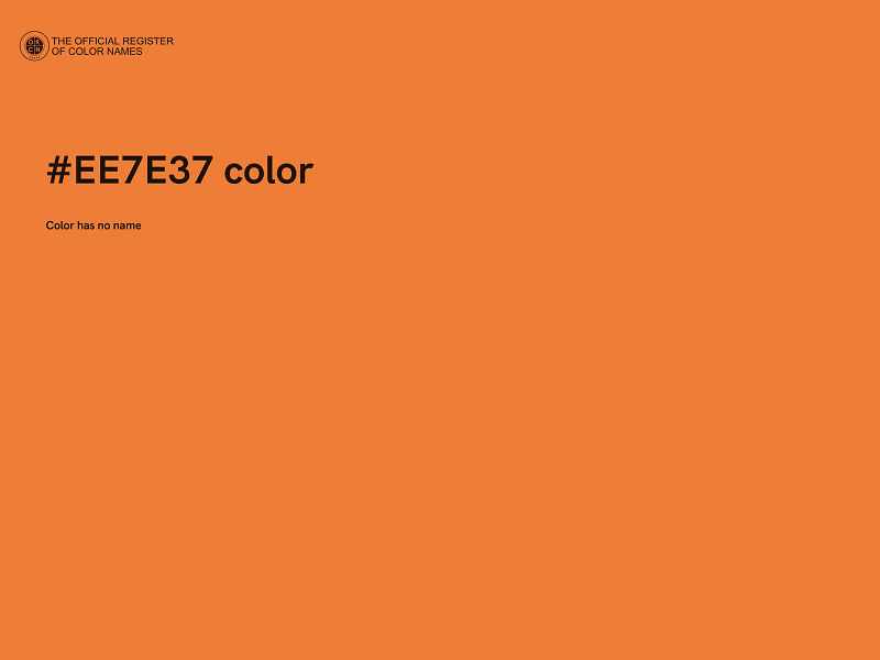 #EE7E37 color image