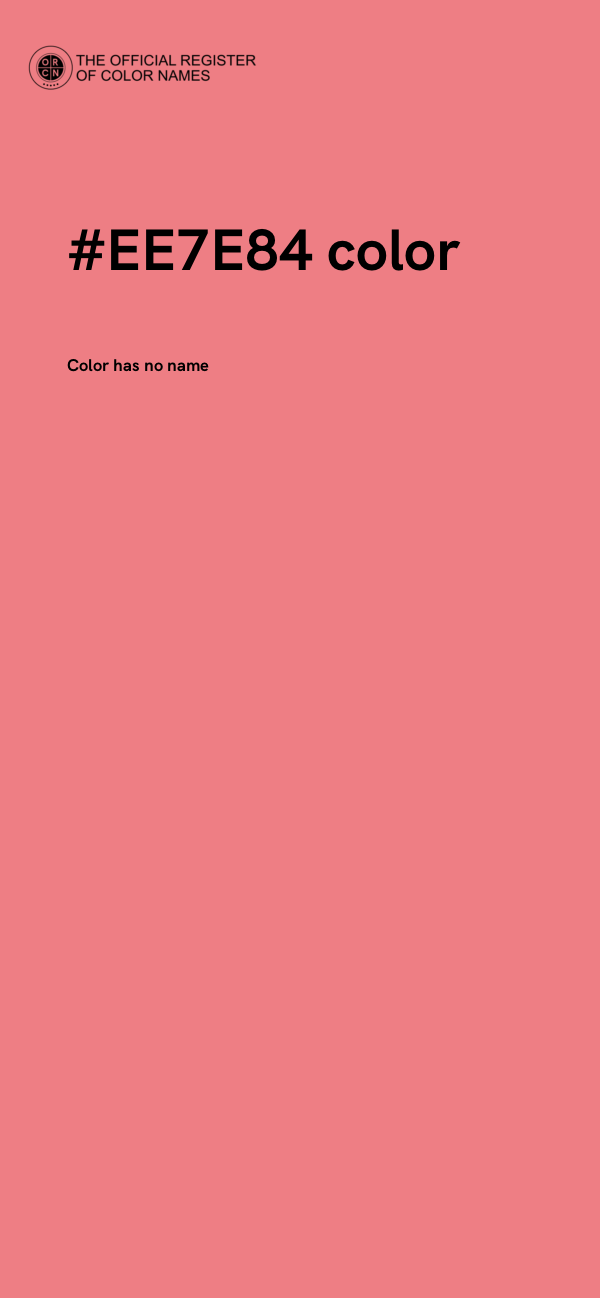 #EE7E84 color image