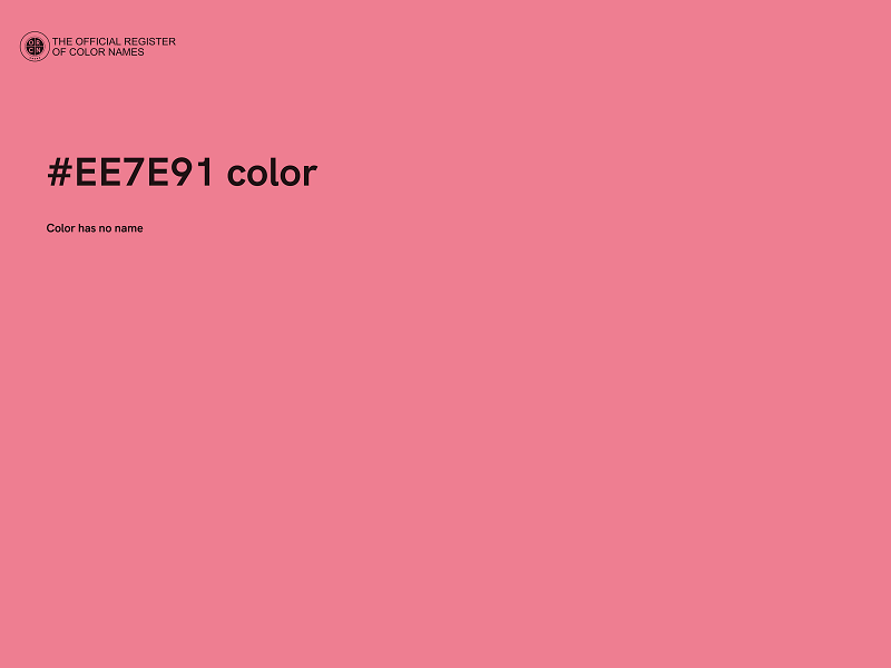 #EE7E91 color image