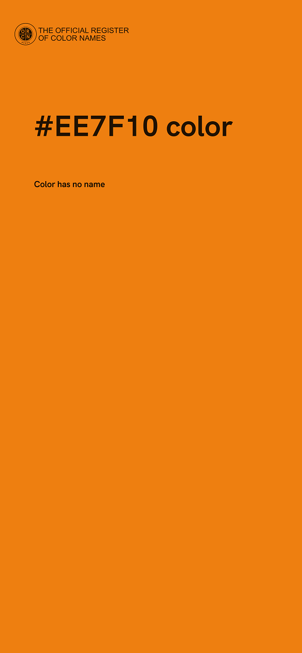#EE7F10 color image