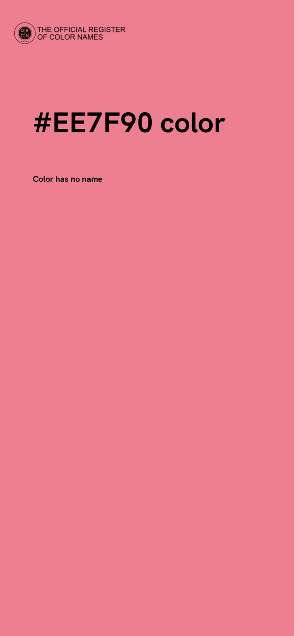 #EE7F90 color image