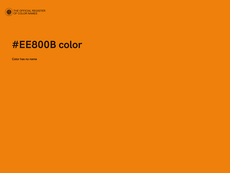 #EE800B color image