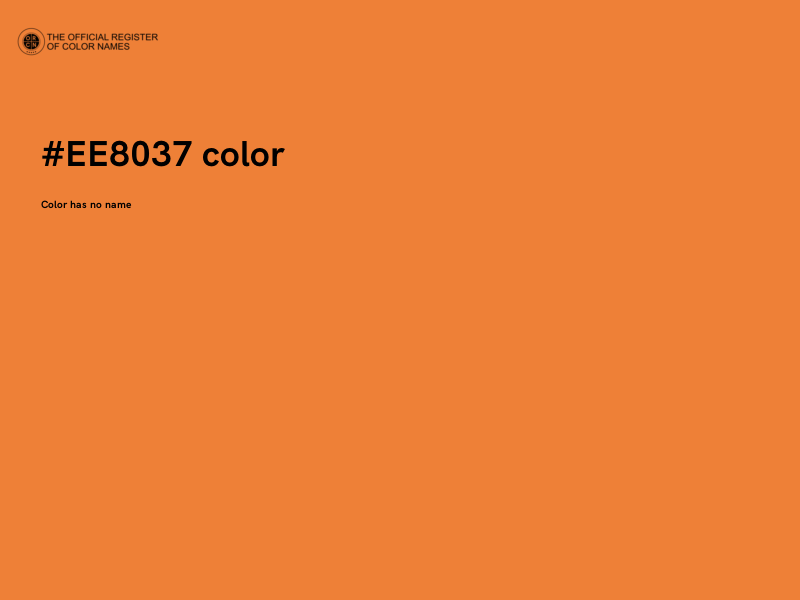 #EE8037 color image