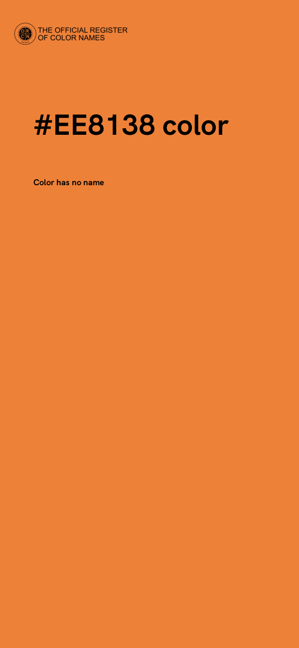 #EE8138 color image