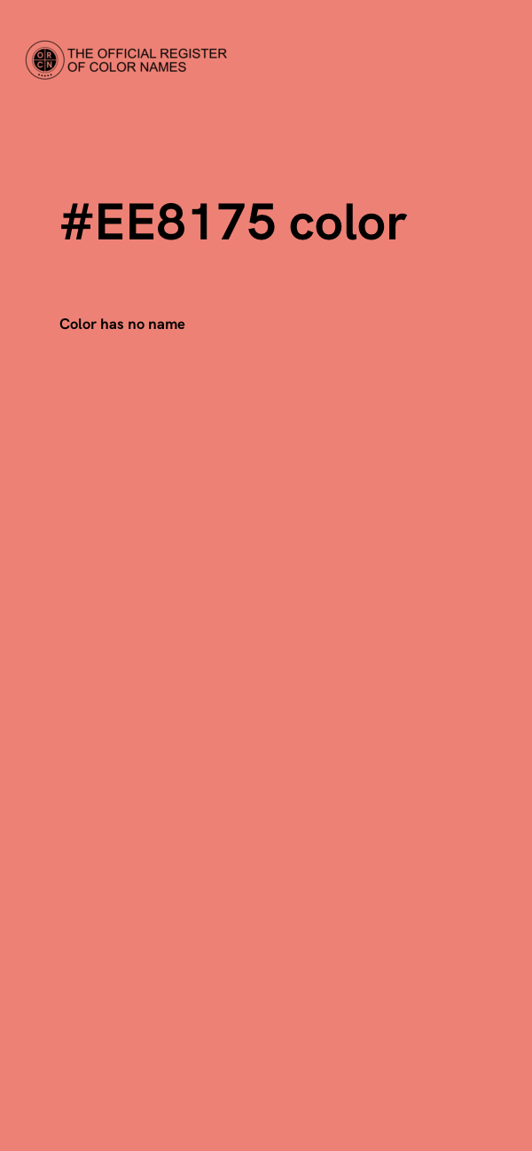 #EE8175 color image