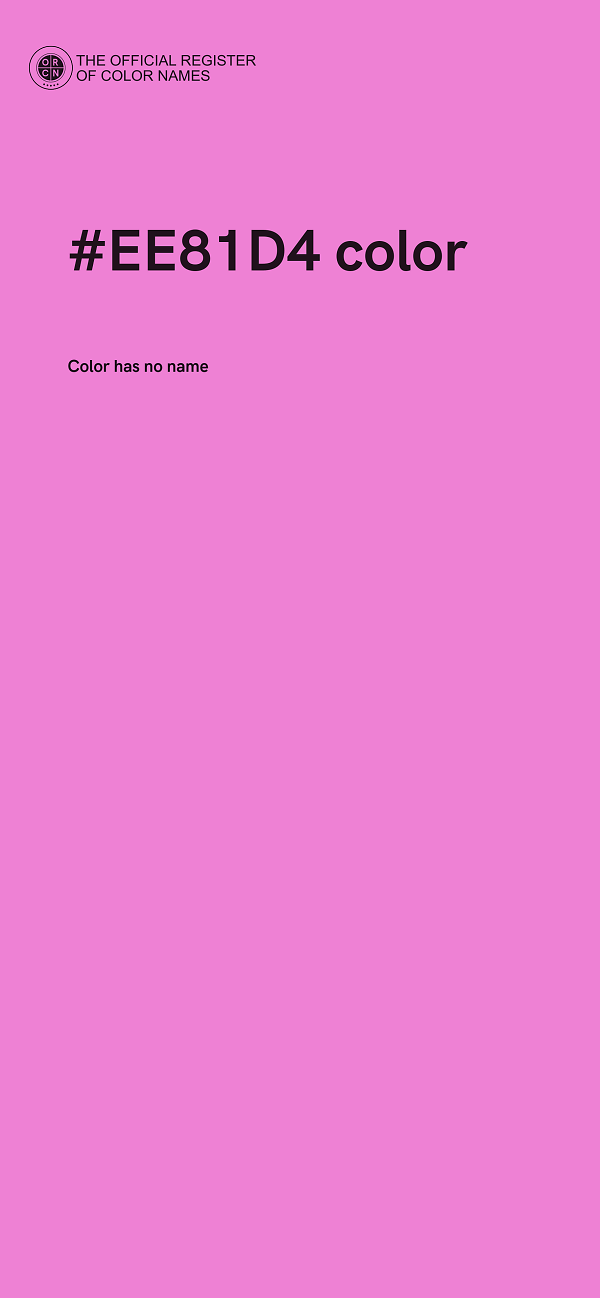 #EE81D4 color image