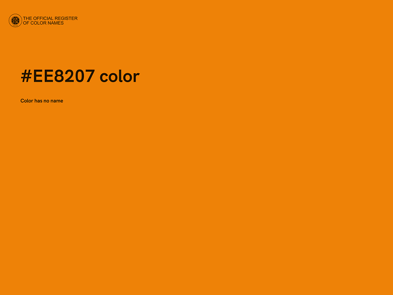 #EE8207 color image