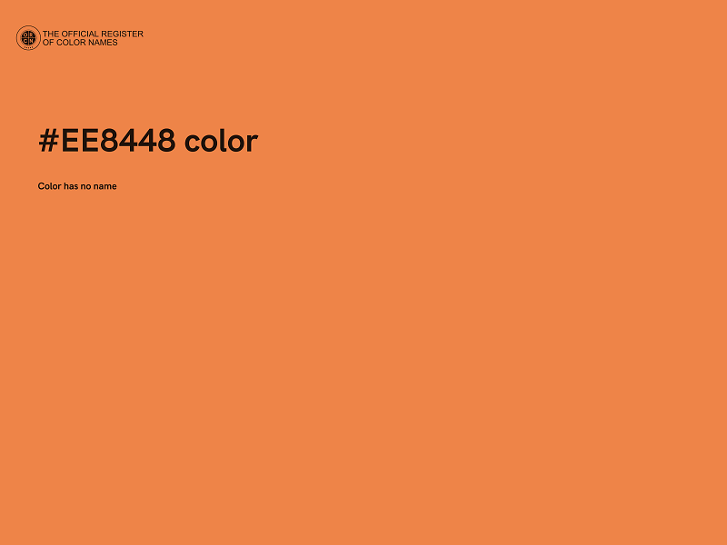 #EE8448 color image