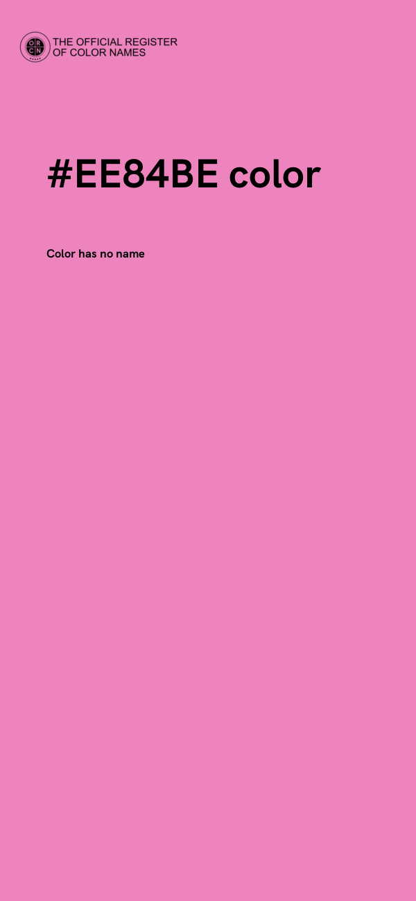 #EE84BE color image