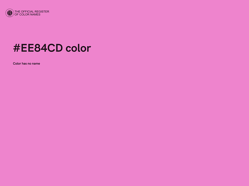 #EE84CD color image