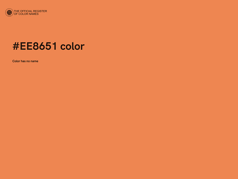 #EE8651 color image