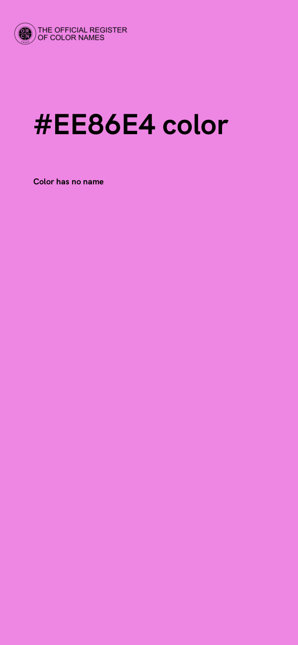 #EE86E4 color image