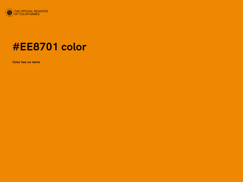 #EE8701 color image