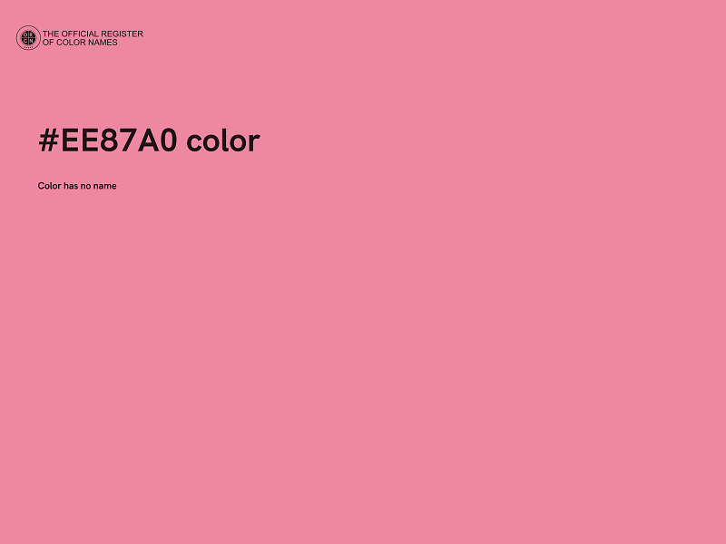 #EE87A0 color image