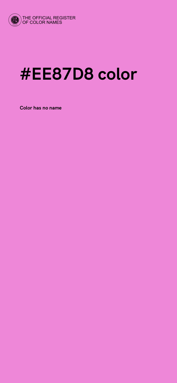 #EE87D8 color image