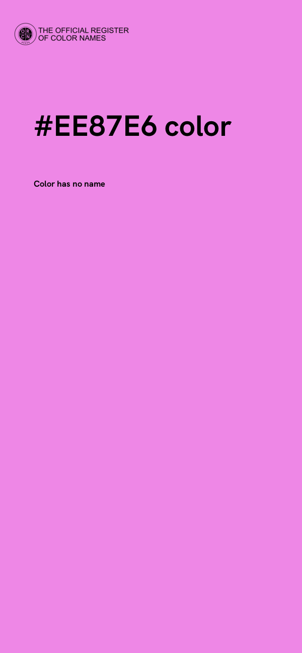 #EE87E6 color image