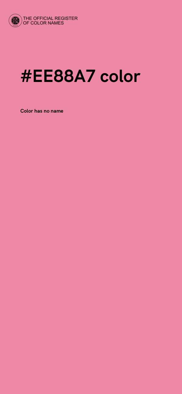 #EE88A7 color image