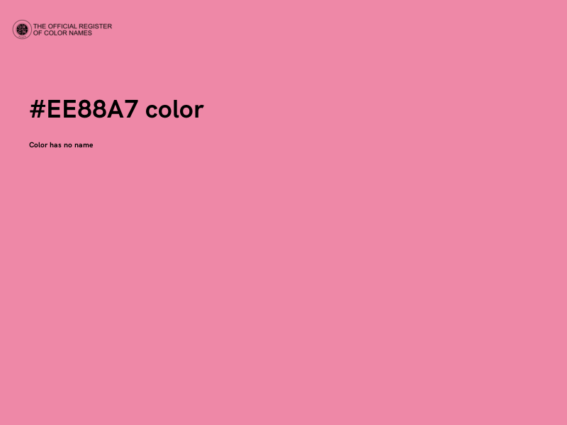 #EE88A7 color image