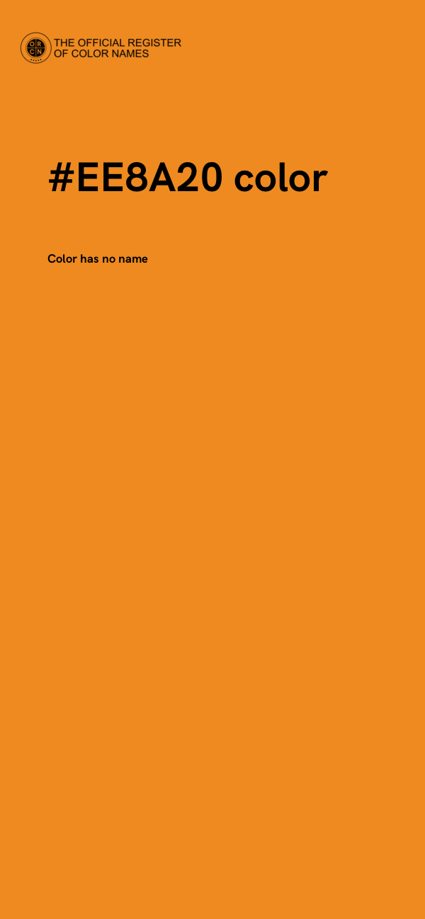 #EE8A20 color image