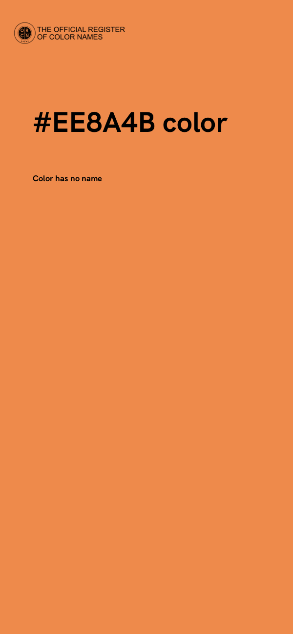 #EE8A4B color image