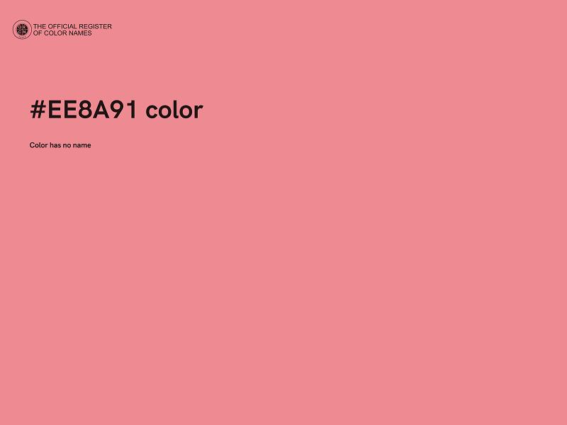 #EE8A91 color image