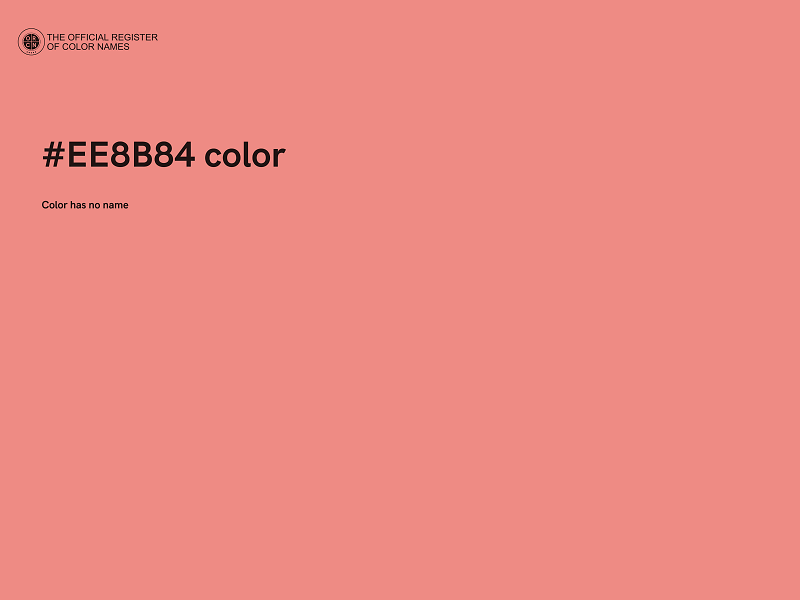 #EE8B84 color image