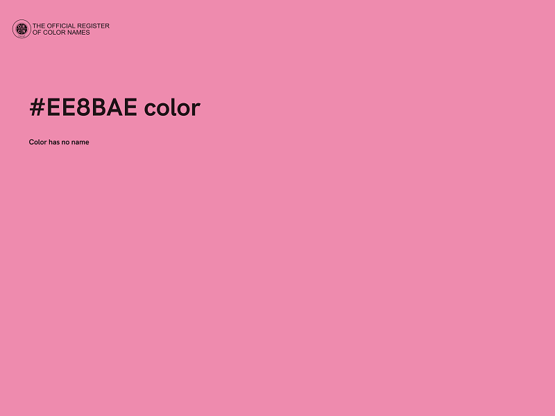 #EE8BAE color image