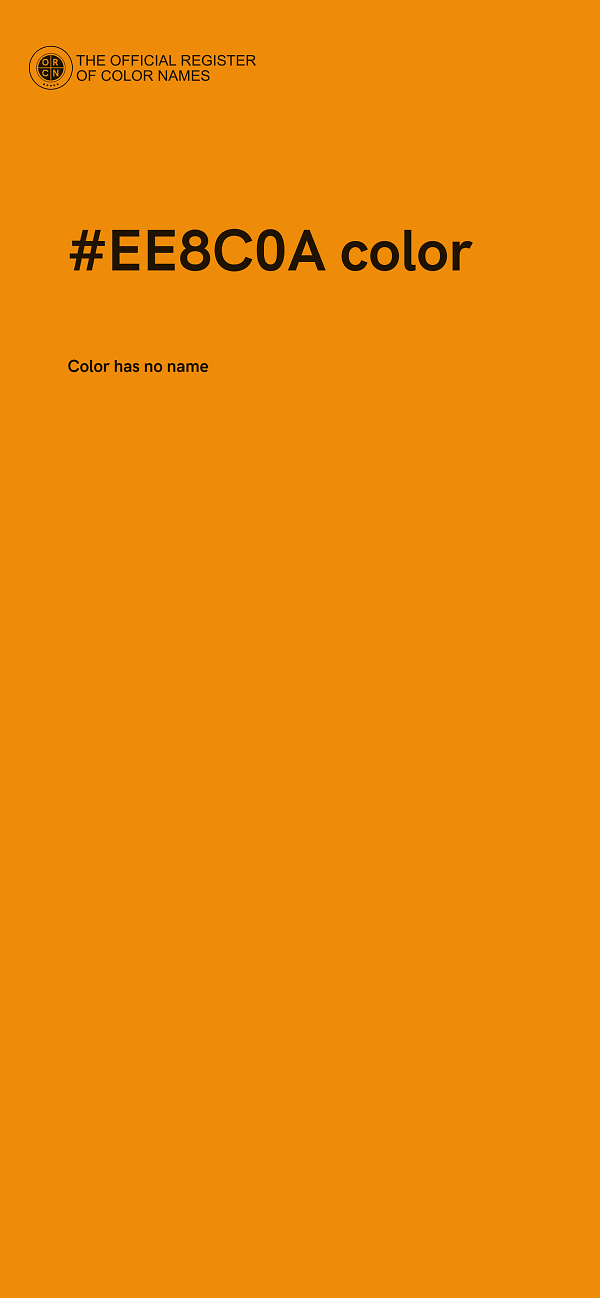 #EE8C0A color image