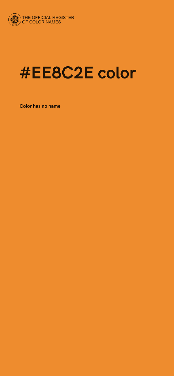 #EE8C2E color image