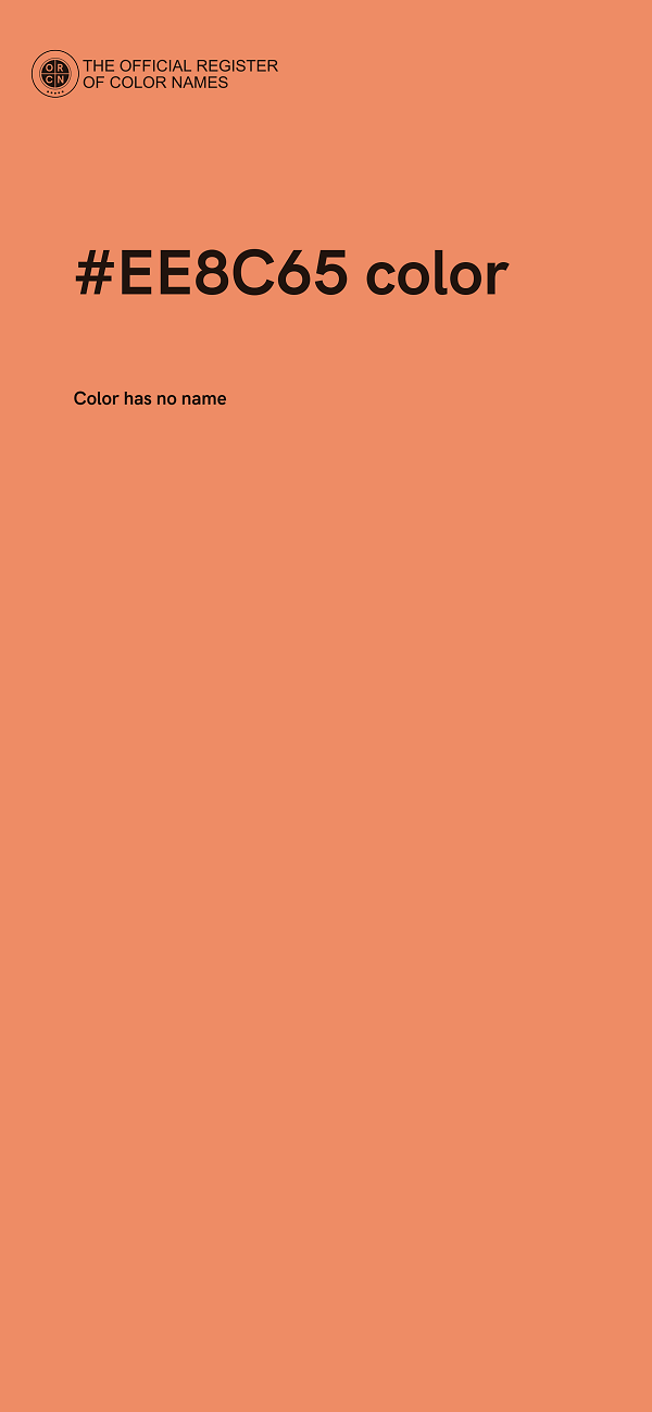 #EE8C65 color image