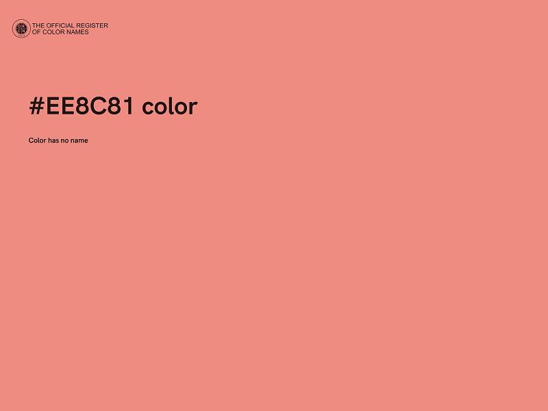 #EE8C81 color image