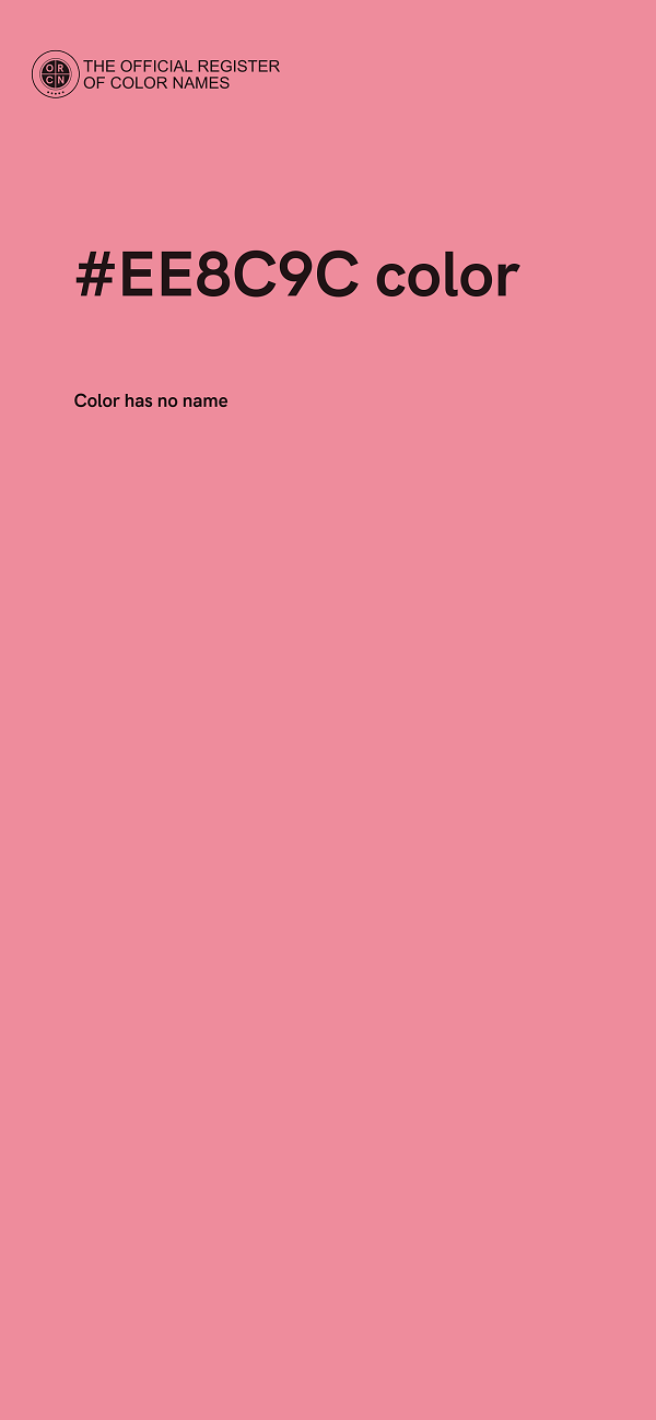#EE8C9C color image