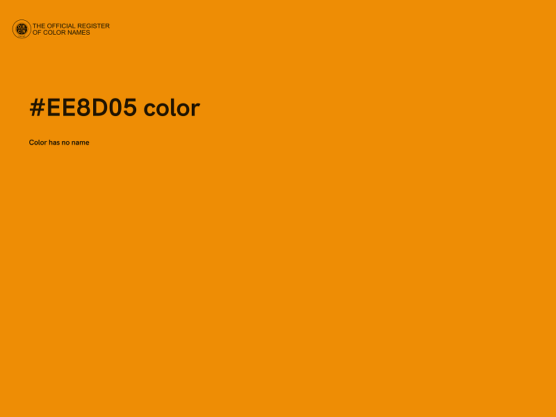#EE8D05 color image
