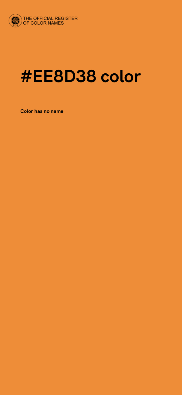 #EE8D38 color image