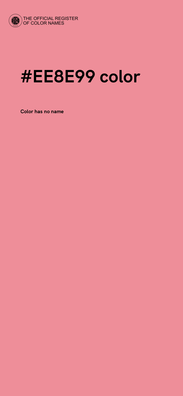 #EE8E99 color image