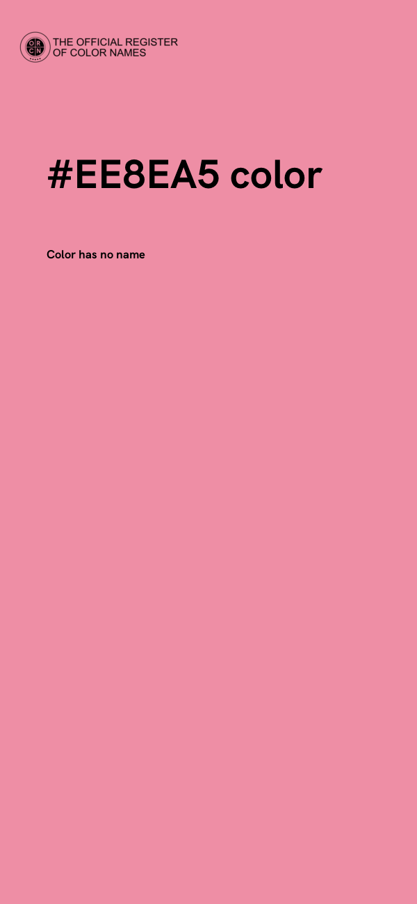 #EE8EA5 color image