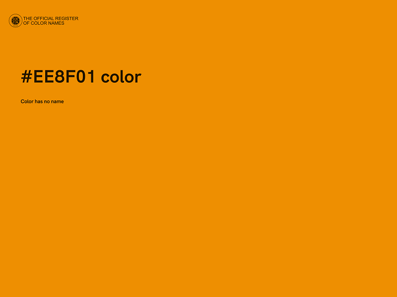 #EE8F01 color image